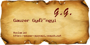 Gauzer Gyöngyi névjegykártya